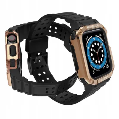 VELEPRODAJNI PAS Z ETUIJOM ZA APPLE WATCH 7 6 5 4 3 2 SE 45 44 42MM ARMOR CASE
