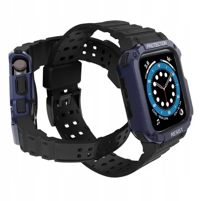 HURTEL ARMOR ETUI PAS ZA APPLE WATCH 7 6 5 4 3 2 SE 45 44 42MM ČRN
