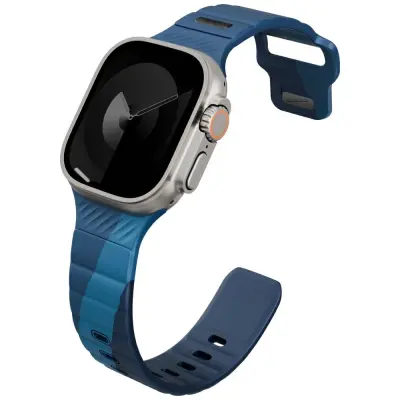 UNIQ STRIDE DE GUMIJAST PAŠČEK ZA APPLE WATCH 44 45 46 49 MM MODREGA OBLIKE