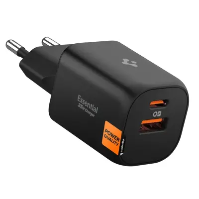 SPIGEN ESSENTIAL 35W 2-PORTNI STENSKI POLNILEC ZA TELEFONE IN TABLICE