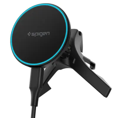 BREZŽIČNI POLNILEC SPIGEN MAGNETIC MAGSAFE AVTOMOBILSKEGA NOSILCA 15W ZA IPHONE QI2 CZA