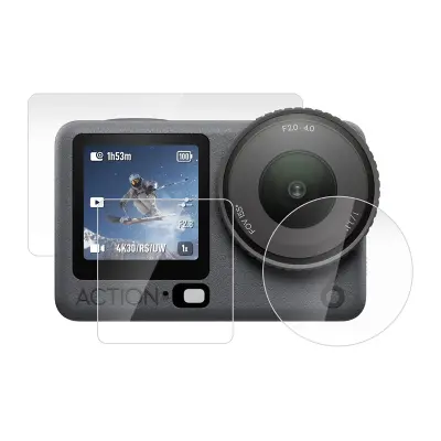 PULUZ KOMPLET KALJENIH STEKEL ZA DJI OSMO ACTION 6 3 DELI Z ZAŠČITO
