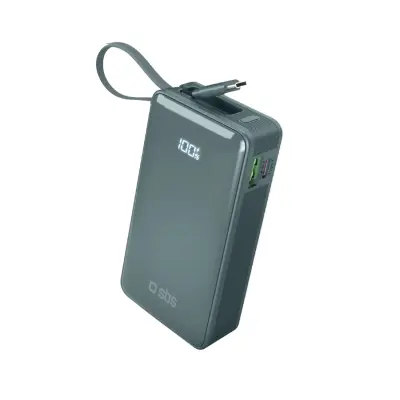 SBS POWERBANK 10000 MAH 20W Z VGRAJENIM USB-C KABLOM ZA TELEFONE
