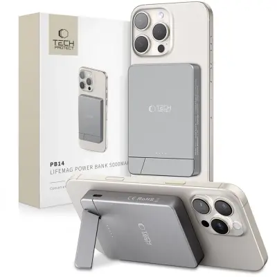 TECH-PROTECT POWERBANK PB14 MAGSAFE 5000 MAH ZA IPHONE 12 13 14 15