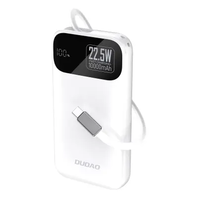 DUDAO POWERBANK K31 10000 MAH 22,5 W PD ZA TELEFONE Z VGRAJENIM KABLOM