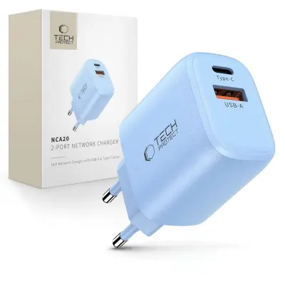 TECH-PROTECT NCA20 PD 20W QC3.0 STENSKI POLNILEC ZA TELEFONE Z USB-A VTIČNICO