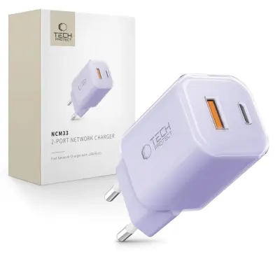 TECH-PROTECT NCM33 PD 33W QC3.0 USB-C STENSKI POLNILEC ZA TELEFONE