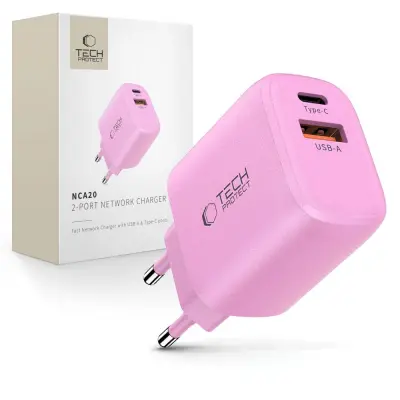 TECH-PROTECT NCA20 PD 20W STENSKI POLNILEC S QC3.0 ZA TELEFONE Z USB-A PRIKLJUČKOM