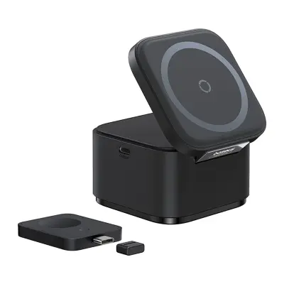 BASEUS MAGPRO 3-V-1 25W INDUKTIVNI POLNILEC ZA IPHONE MAGSAFE