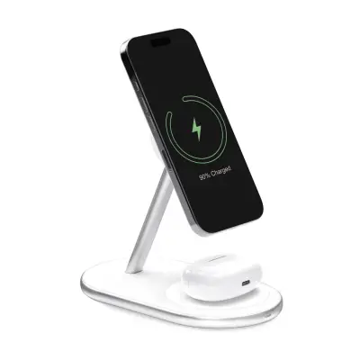 PURO BREZŽIČNI POLNILEC 2-V-1 MAG POSTAJA ZA MAGSAFE APPLE IPHONE