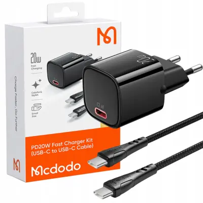 MCDODO HITR STENSKI POLNILEC ZA IPHONE TIP C USB-C 20W KABEL