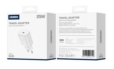 JELLICO EU25 PD 25W 1XUSB-C STENSKI POLNILEC ZA IPHONE, SAMSUNG