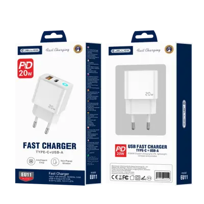 JELLICO EU11 20W PD 1XUSB-C 1XUSB QC3.0 STENSKI POLNILEC ZA TELEFON