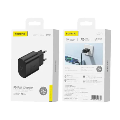 FONENG STENSKI POLNILEC GAN ADAPTER ZA TELEFON PAMETNI TELEFON USB-C PD 2