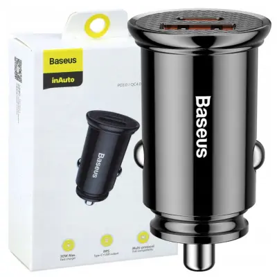 BASEUS AVTOPOLNILEC PD QC4.0+ 5A 30W ZA TELEFONE IN AVTOMOBILE