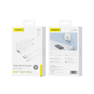 FONENG USB STENSKI POLNILEC QC3 KABEL ZA MICRO USB TELEFON PAMETNI TELEFON 1