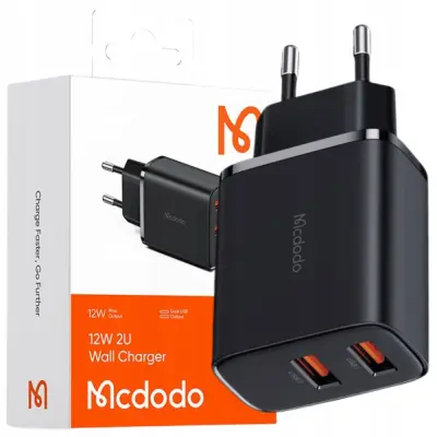 MCDODO MALI UNIVERZALNI POLNILEC ZA TELEFON, 2X USB 12W