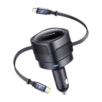 BASEUS AVTO POLNILEC ZA TELEFONE USB-C LIGHTNING 60W
