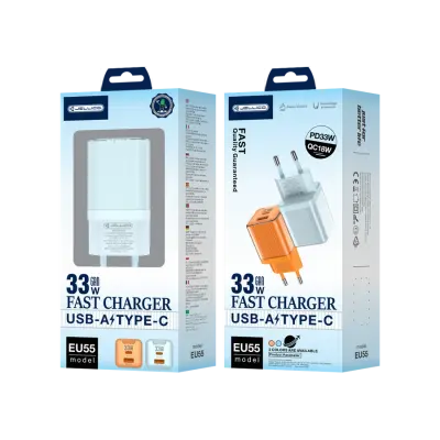POLNILEC JELLICO EU55 GAN PD 33W ZA APPLE 12 13 14 S QC3.0 IN 1XUSB-C 1XUSB