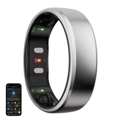 RINGCONN SMARTRING GEN 2 ZA FITNESS VELIKOST 13 SREBRNA PAMETNA URA ZA SPREMLJANJE