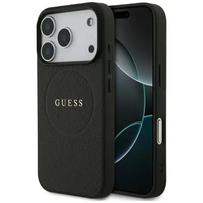 GUESS OVITEK MAGSAFE Z ZRNATIM RINGOM ZA IPHONE 17 PRO Z MAGNETNIM PREVLEKOM