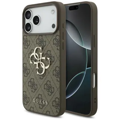 OVITEK GUESS 4G Z VELIKIM LOGOM ZA IPHONE 17 PRO MAX ZAŠČITA Z RAZKOŠJEM