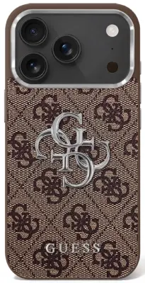 OVITEK GUESS ZA IPHONE 17 Z GRANULIRANIM LOGOM 4G LUKSUZNI MAGNETNI
