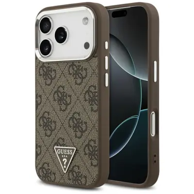 OVITEK GUESS ZA IPHONE 17 PRO 4G TRIKOTNI LOGO MAGSAFE LUXURY DIZAJN