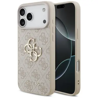 OVITEK GUESS 4G VELIKI LOGO ZA IPHONE 17 PRO MAX RAZKOŠNA ZAŠČITA