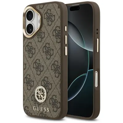 OVITEK GUESS 4G STRASS LOGO MAGSAFE ZA IPHONE 17 Z ZAŠČITNIM SISTEMOM