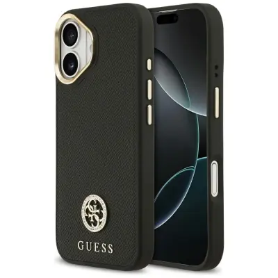OVITEK GUESS Z ZRNATIM LOGOM STRASS ZA IPHONE 17, DIZAJN MAGSAFE