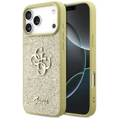 ZAŠČITNI OVITEK GUESS FIXED GLITTER VELIKI 4G ZA IPHONE 17 PRO MAX
