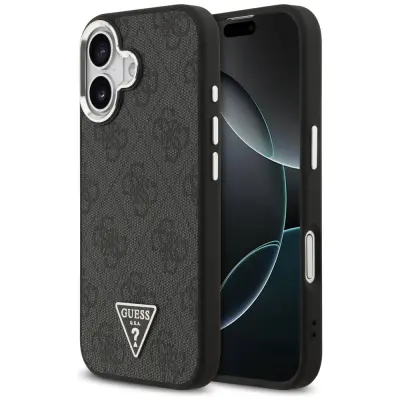 GUESS OVITEK ZA IPHONE 17 4G S TRIKOTNIM LOGOM IN MAGSAFE RAZKOŠNO ZAŠČITO