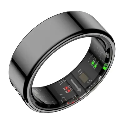 COLMI SMARTRING R12 19,1 MM ZA TELEFONE S ČRNIM PAŠČKOM IN ZAOBLJENO OBLIKOVANJEM