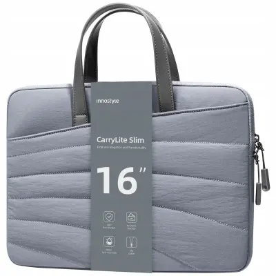 INNOSTYLE ŽENSKA TORBA ZA PRENOSNIK 15, 6, 16 L, VODOTESNA, CARRYLITE SLIM, SIVA
