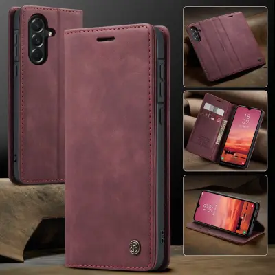 Odprta emb - Ovitek za telefon Samsung Galaxy A57 5G,zložljivo stojalo za telefon,ohišje za sponko,proti kraji krtača,zamrznjeno za telefon retro b