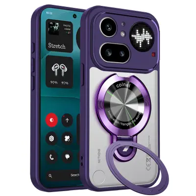 Odprta emb - Ovitek za Nothing Phone 4a Pro Magnetni nosilec,vijolična