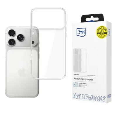 3MK PROZORNI OVITEK ZA IPHONE 17 PRO VISOKA ZAŠČITA TELEFONA S PROZORNIM ETUIOM