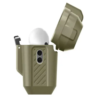 OVITEK SPIGEN LOCK FIT ZA AIRPODS PRO 1 2 V VINTAGE KAKI BARVI, VISOKA ZAŠČITA IN STIL