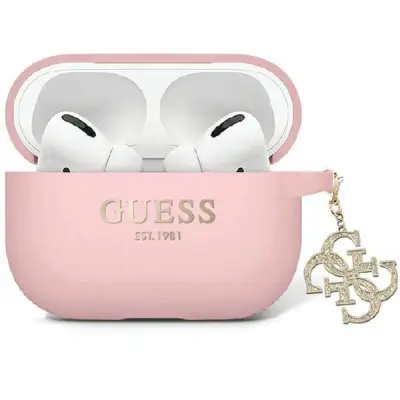 OVITEK GUESS GUAP2LECG4P ZA AIRPODS PRO 2 (2022 2023) S TEKOČIM SILIKONOM Z BLEŠČICAMI