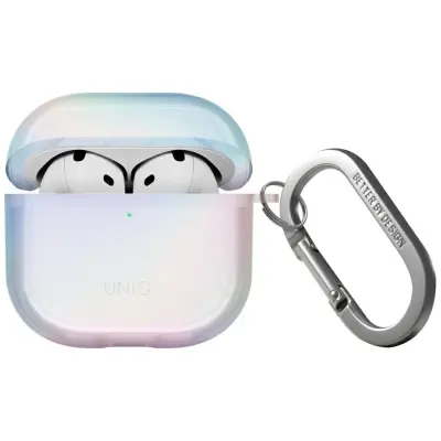UNIKATNI OVITEK IRIDESCIA ZA AIRPODS 4 Z ZAŠČITNIM OBESILOM