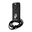 OVITEK KARL LAGERFELD HARDCASE ZA IPHONE 15 PRO MAX 6.7 S KOVINSKIM LOGOTIPOM