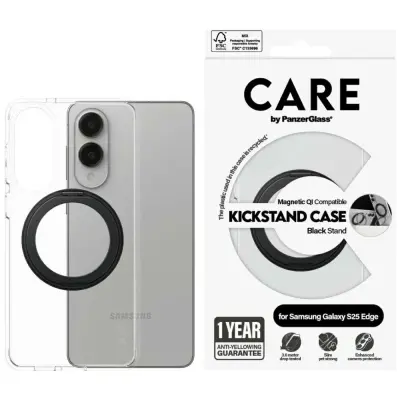 OVITEK PANZERGLASS ZA SAMSUNG GALAXY S25 EDGE S STOJALOM IN ZAŠČITO QI