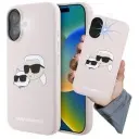 OVITEK KARL LAGERFELD ZA IPHONE 16 6.1 ZA MAGSAFE SILIKON Z DVOJNIMI GLAVAMI