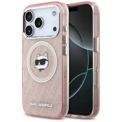 OVITEK KARL LAGERFELD Z GLAVO CHOUPETTE IN LOGOM MAGSAFE ZA IPHONE 17 PRO MAX