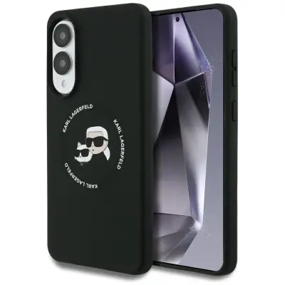 SILIKONSKI OVITEK KARL LAGERFELD ZA SAMSUNG GALAXY S25 EDGE Z GLAVAMI MAGSAFE