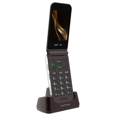 Starejši flip telefon z dvojnim zaslonom 7-dnevno delovanje baterije Podstavek za polnjenje