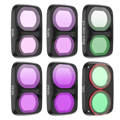 Komplet 6 filtrov za Pocket 4P: CPL, ND8/ND16/ND32/ND64, 1/4 Black