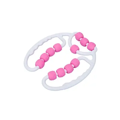 Obročni masažer nog 360° — ABS roller za sprostitev in oblikovanje Pink