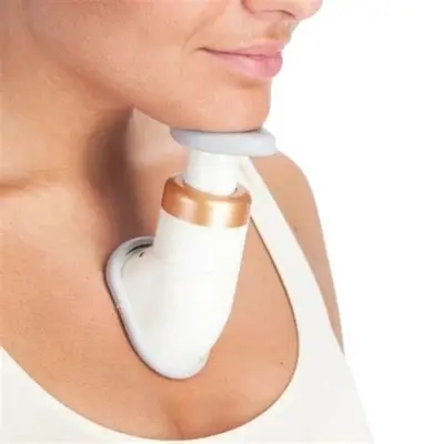 Neckline Slimmer silikonski masažer za vrat in brado, mlečno bel